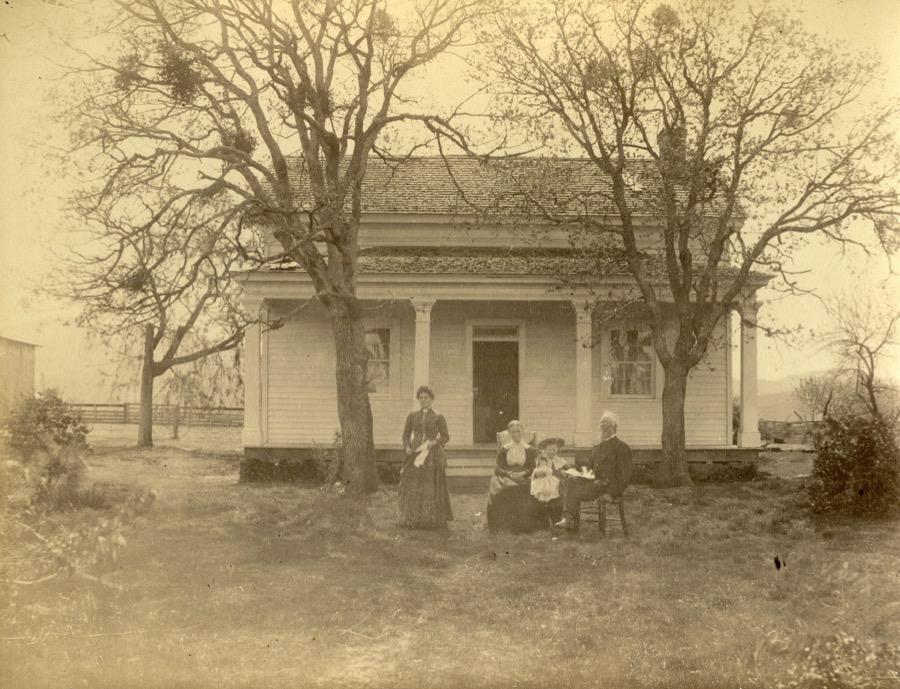 The Gore house on the donation claim, about 1890.