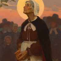 Memorial depiction of Rebecca Nurse.